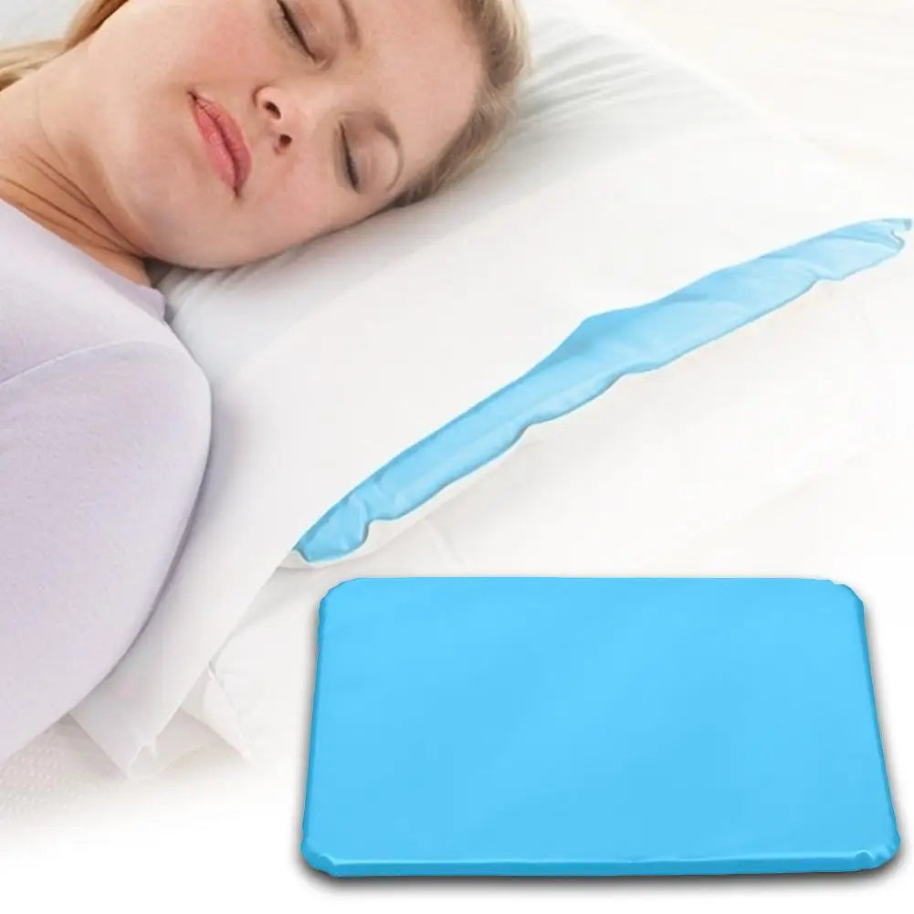 Summer Ice Cold Pillow Massager Therapy Insert PVC Pad Pillow Mat Aid Cooling Gel Chillow Sleeping Pillow Muscle Relief Tool