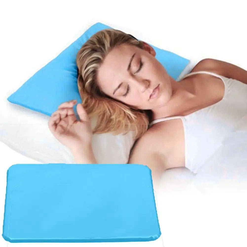 Summer Ice Cold Pillow Massager Therapy Insert PVC Pad Pillow Mat Aid Cooling Gel Chillow Sleeping Pillow Muscle Relief Tool