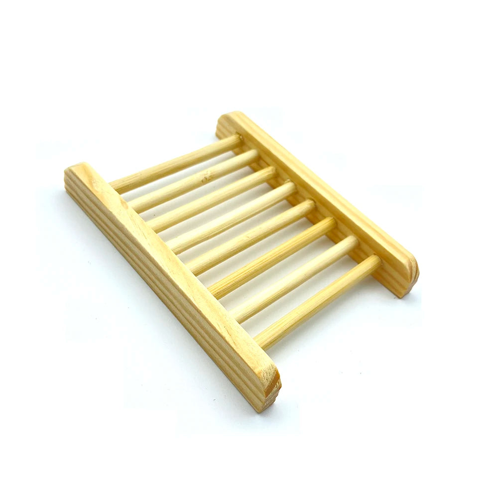 Eco-friendly Natural Bamboo Soap Dishes Bamboo Bath Soap Holder Case Tray Prevent Mildew Drain Soap Box Bathroom Washroom Tools