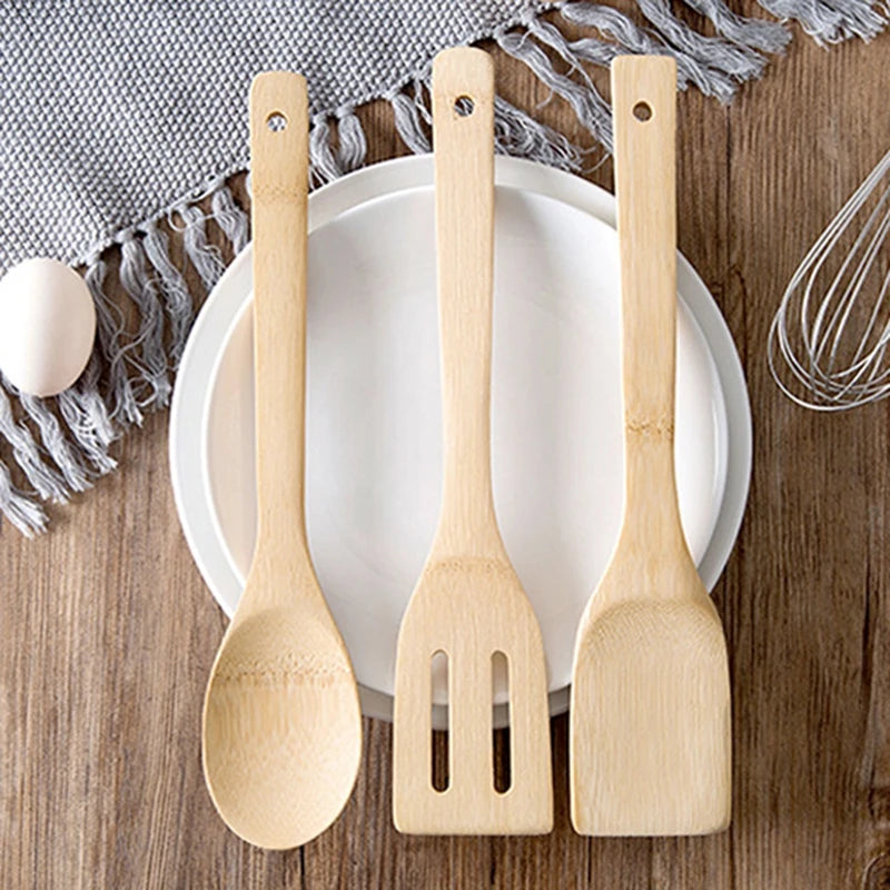 1Pcs Wood Tableware Spoon Rice Colander Soup Skimmer Cooking Spoon Scoop Kitchen Reusable Tool Accessories