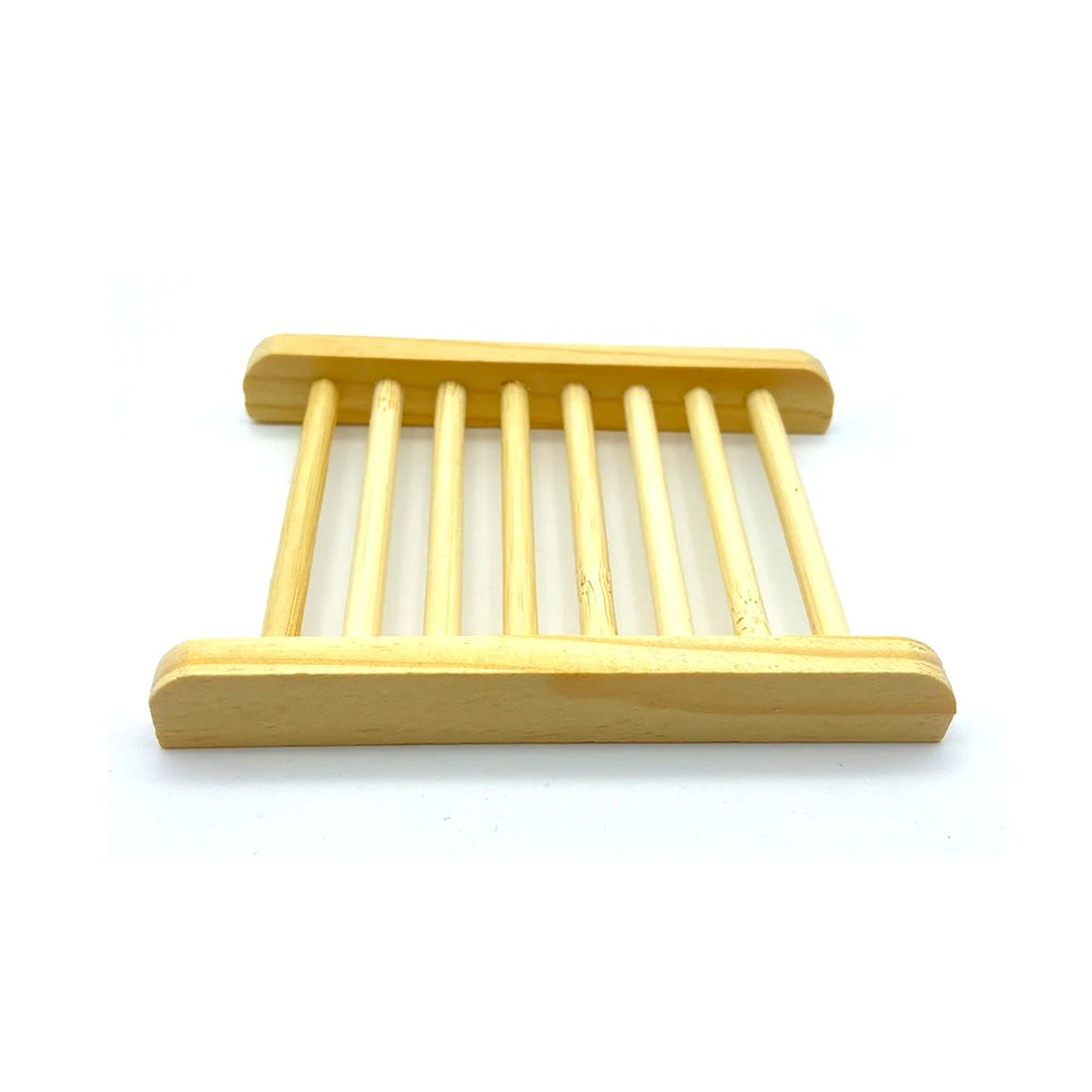 Eco-friendly Natural Bamboo Soap Dishes Bamboo Bath Soap Holder Case Tray Prevent Mildew Drain Soap Box Bathroom Washroom Tools