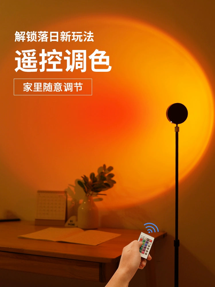 Sunset Lights Red Live Sunset Sunset Light Bedroom Ambience Light Photofraphy Fill-in Light Projection Rainbow Atmosphere Small Night Lamp