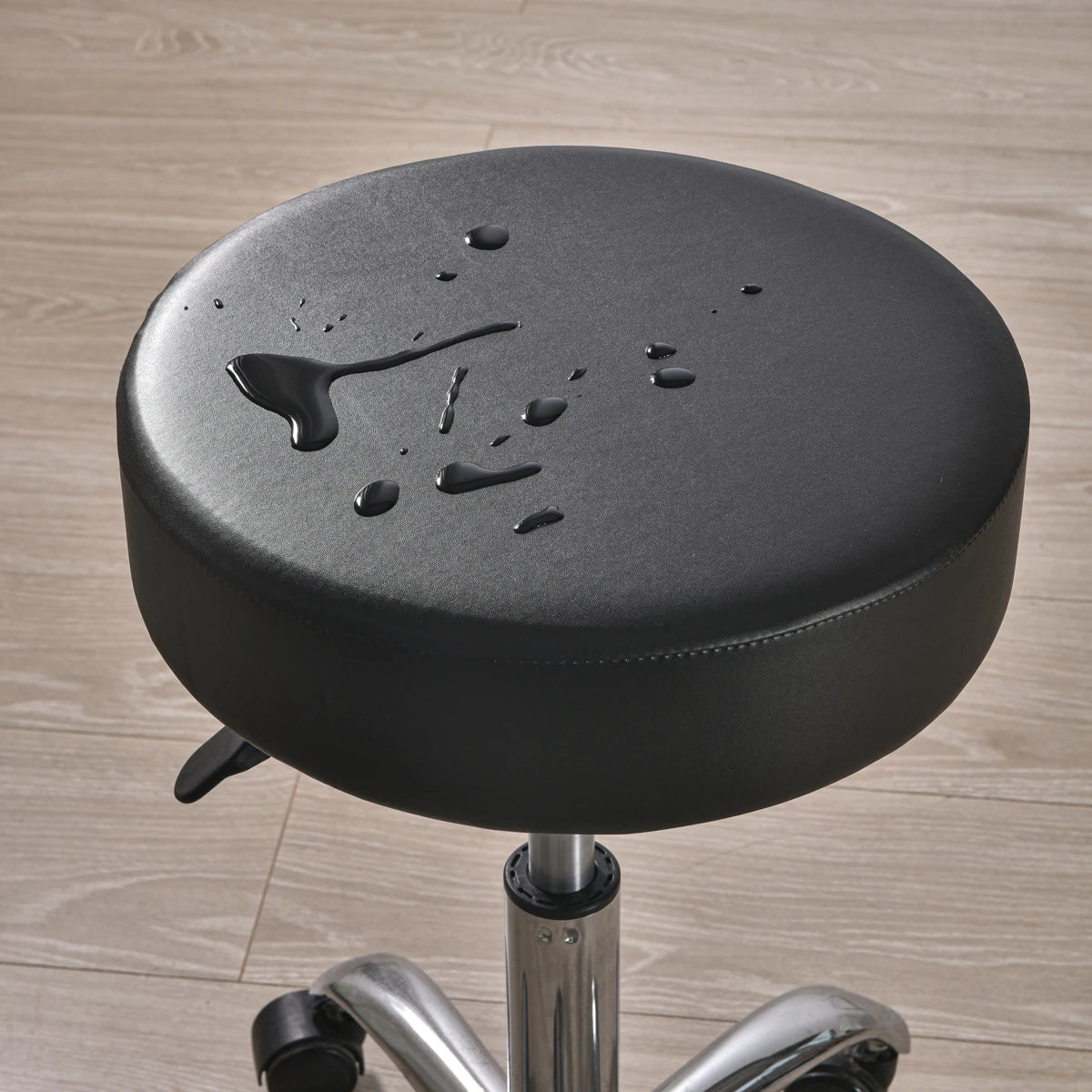 Round Tool Cover Waterproof PU Leather Dustproof Seat Cover Bar Stool Chair Cover Home Restaurant Chair Furniture Protector