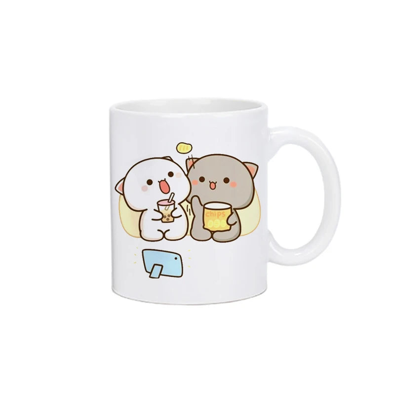 Panda Bear Bubu Dudu Coffee Milk Cup Mocha Cat Panda Bear Couple Christmas Mug Kawaii Cups Original Mugs Free Shipping Drinkware