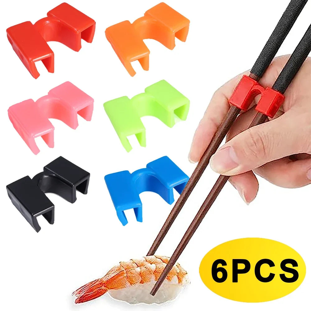 6/1PCS Reusable Chopstick Helpers Training Chinese Chopstick Holder For Children Beginner Trainers or Learner Kitchen Tableware