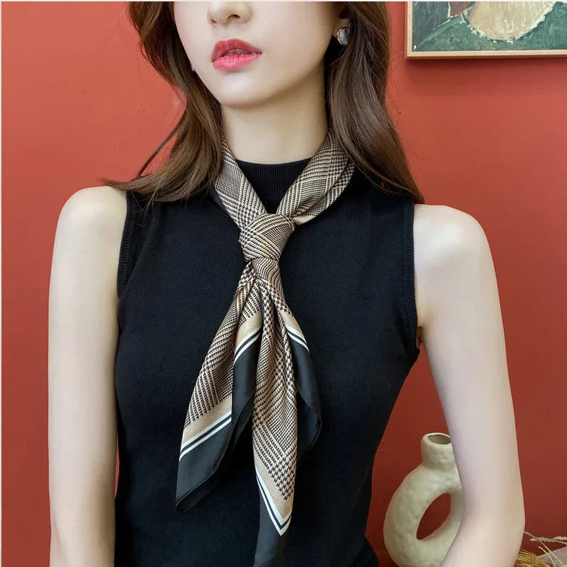 Scarf Women Silk Satin Scarf for Women Neckerchief  luxury Scarf Foulard Women Bandana Silk Scarves Laven Official Store WJ002