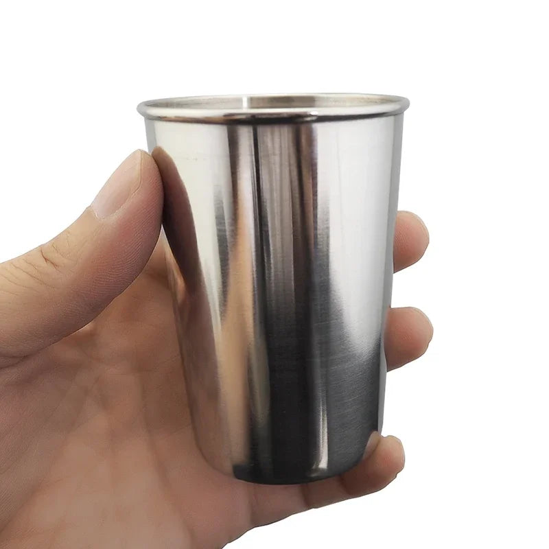 1PC Stainless Steel Metal Beer Cup Wine Cups Mini Glasses Kitchen Accessories For  Portable Drinkware Set  30/70/180/320ML