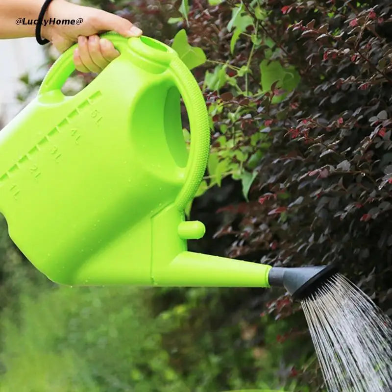 Large Capacity 5L Watering Can Long Spout Portable Manual Irrigation Small Spray Bottle Thickening Plant Watering Pot