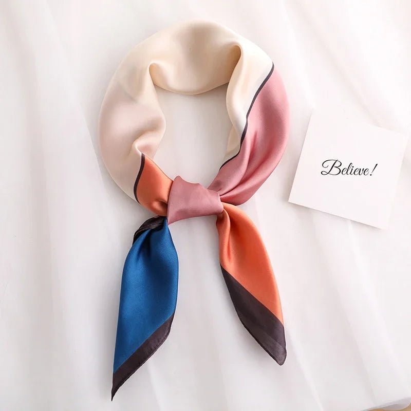 Scarf Women Silk Satin Scarf for Women Neckerchief  luxury Scarf Foulard Women Bandana Silk Scarves Laven Official Store WJ002