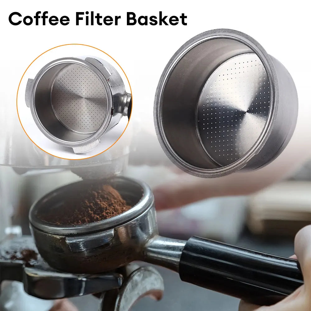 51mm Stainless Steel Coffee Filter Basket 1/2 Cup Espresso Machine Dripper Portafilter Coffee Maker Strainer Coffee Puck Screen