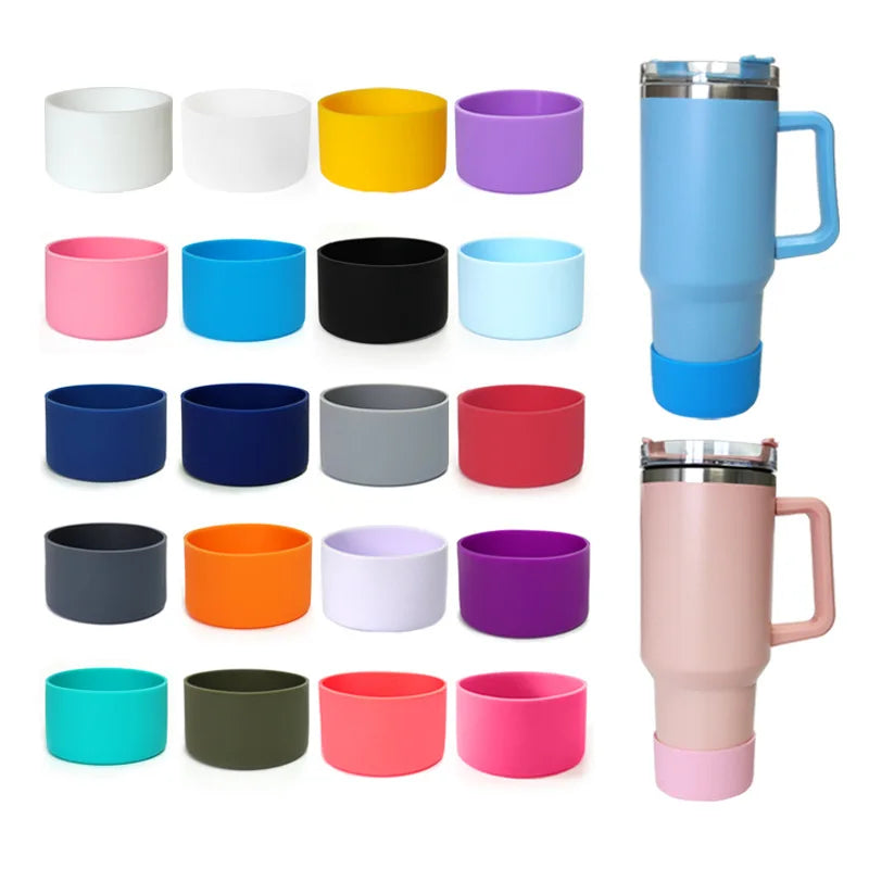 7.5cm Silicone Cup Boot for Stanley 40oz Adventure Coffee Tumbler Ice Flow Flip 30oz 20 oz Bottle Cover Bottom Sleeve Cover