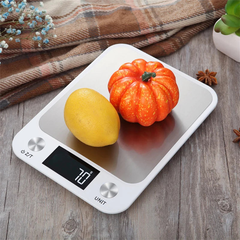 Kitchen Scale 5/10/15Kg Weighing Food Coffee Balance Digital Scales Stainless Steel Design Cooking and Baking Measuring Tools