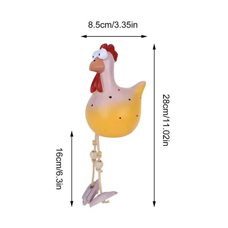 Funny Chicken Fence Decor Resin Statues Home Garden Farm Yard Decorations Chicken Hen Sculpture Art Craft Courtyard