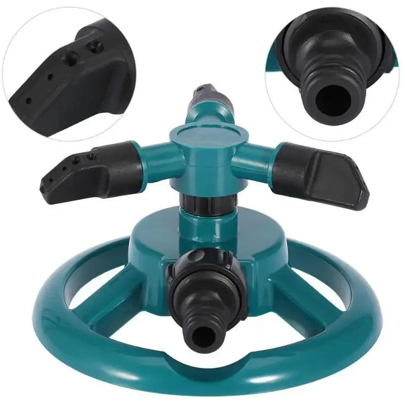 1PC Garden Sprinklers Automatic Watering Grass Lawn 360 Degree Rotating Water Sprinkler 3 Arms Nozzles Garden Irrigation Tools