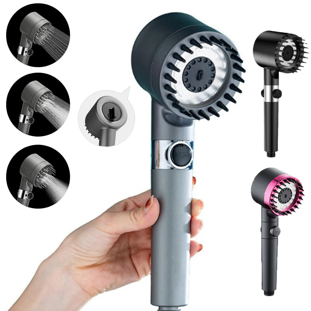 High-pressure Shower Head Bathroom massaging a 6-in-1 Shower Filter 3-mode Adjustable Spray Shower Faucet Bathroom Accessories