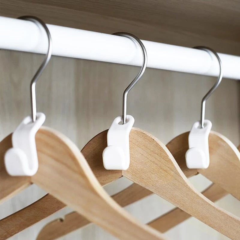 20/10PCS Wardrobe Clothes Hangers Hook Stacking Coat Scarf Hook Multi-purpose Bedroom Clothes Hangers Rack Home Organizer Shelf