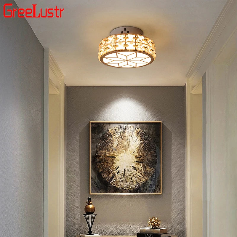 Nirontek Modern Led Crystal Ceiling Chandelier Lights Gold Lamp For Kitchen Lustre Decorative Lighting Hanging Ceiling Fixture Luminaires