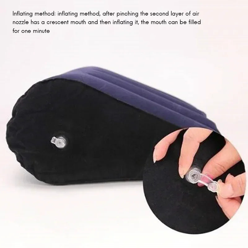 Inflatable Pillow Multifunctional Body Pillow  Lumbar Yoga Pillow Support Air Cushion Triangular Pillow Couples Home Supplies