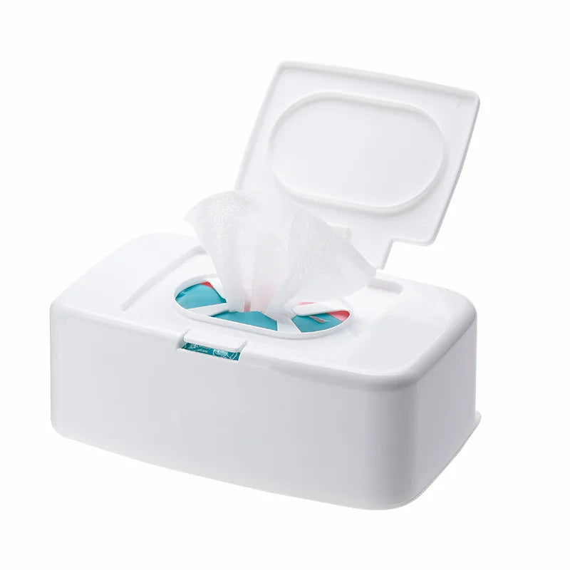 Wet Tissue Box Wet Wipes Dispenser Portable Tissue Box Cotton Swab Storage Box For Car Home Office Desktop Organizer