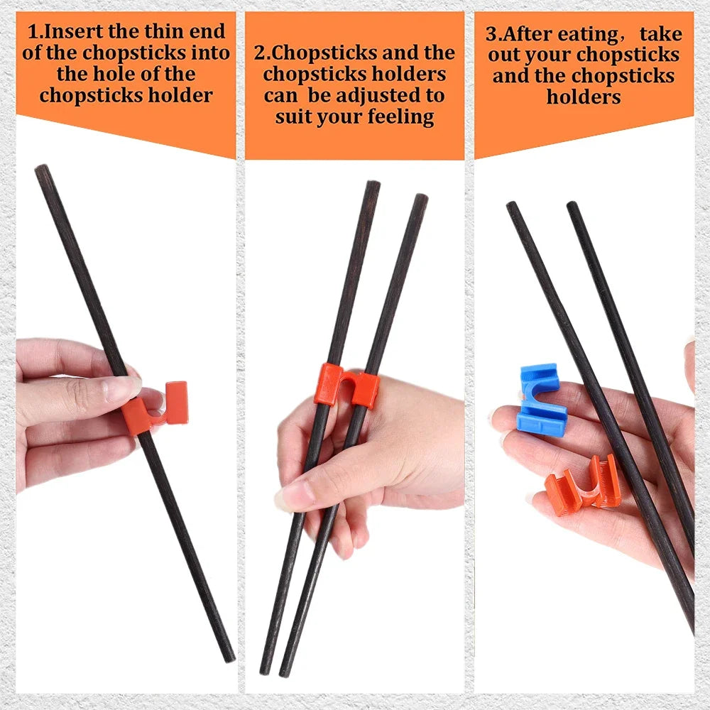 6/1PCS Reusable Chopstick Helpers Training Chinese Chopstick Holder For Children Beginner Trainers or Learner Kitchen Tableware