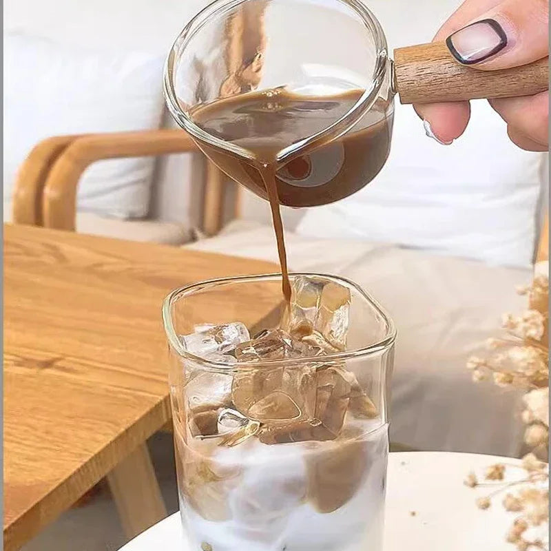 Square Heat Resistant Coffee Glass Cup With Lid and Straw Transparent Milk Tea Juice Cups Coffee Mug For Home Bar Drinkware