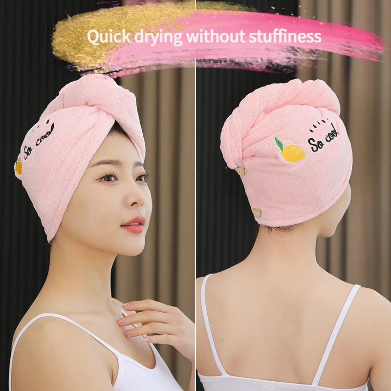 Women Microfiber Towel Hair Towel Bath Towels for Adults Home Terry Towels Bathroom Serviette De Douche Turban for Drying Hair