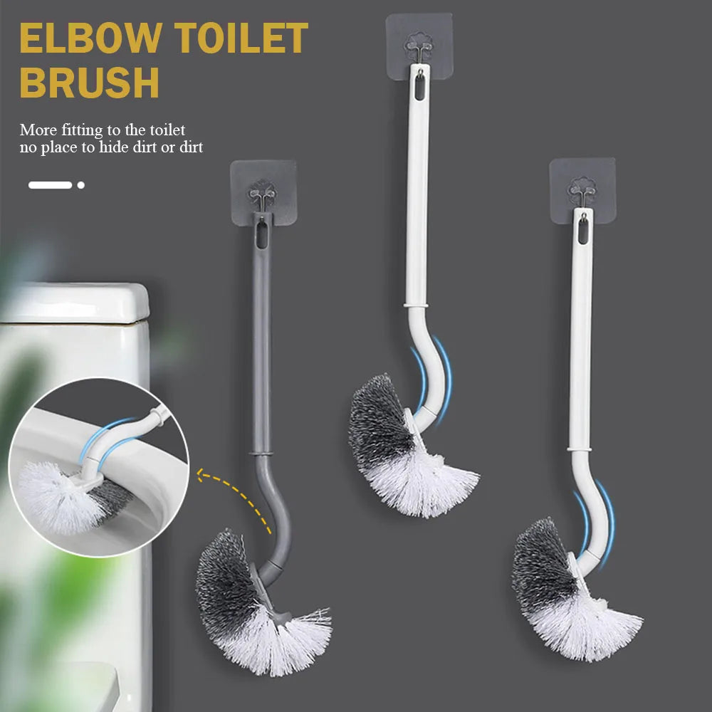 Long Handle Toilet Brush Space Saving Toilet Cleaning Tool For Indoors