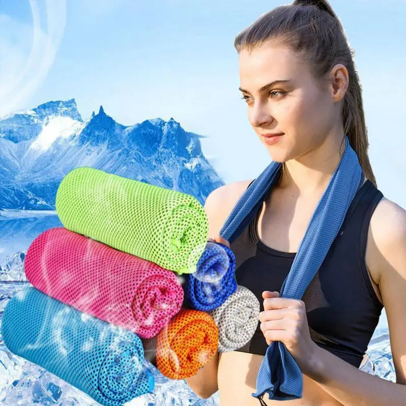 Cool Thin Towel Colors Cold Washcloth Lovers Gift Bathroom Accessories Sports Towel Microfiber Cooling Scarf Running Toallas