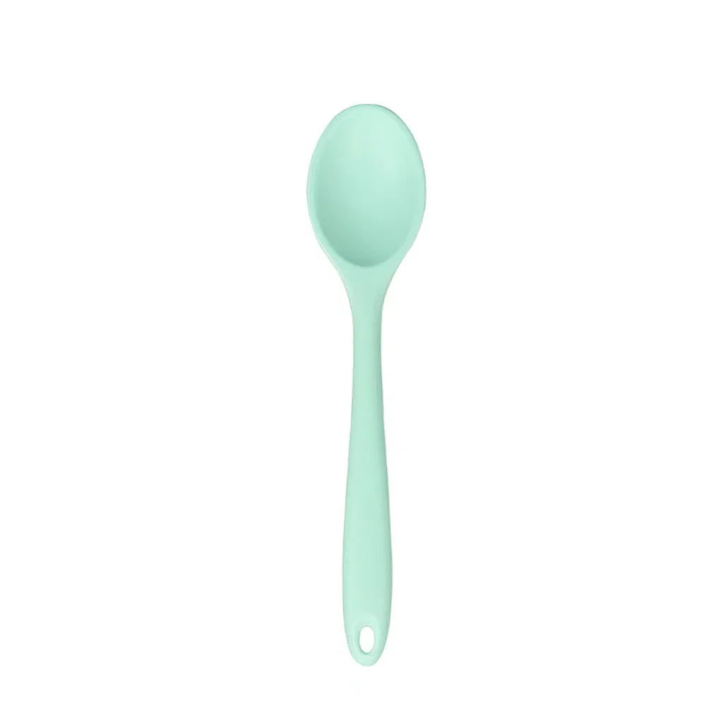 Colorful Silicone Spoon Heat Resistant Non-stick Rice Spoons Kitchenware Tableware Learning Spoon Cooking Kitchen Tool tableware