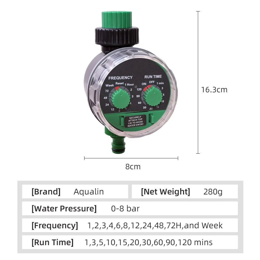 Garden Ball Valve Automatic Electronic Watering Timer Home Garden Irrigation Timer 0 Water Pressure Working Controller System