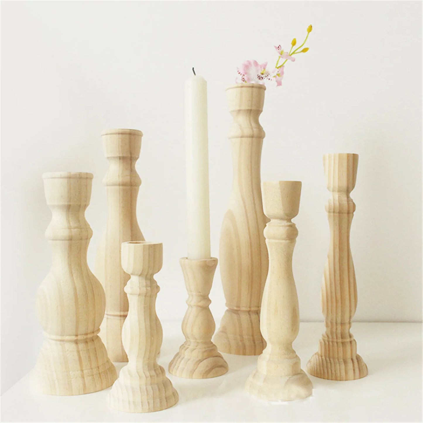 Wooden Candle Holder For Wedding Decorations Candlestick Decorative Candle Stand  Party Living Room Home Decor Centerpieces