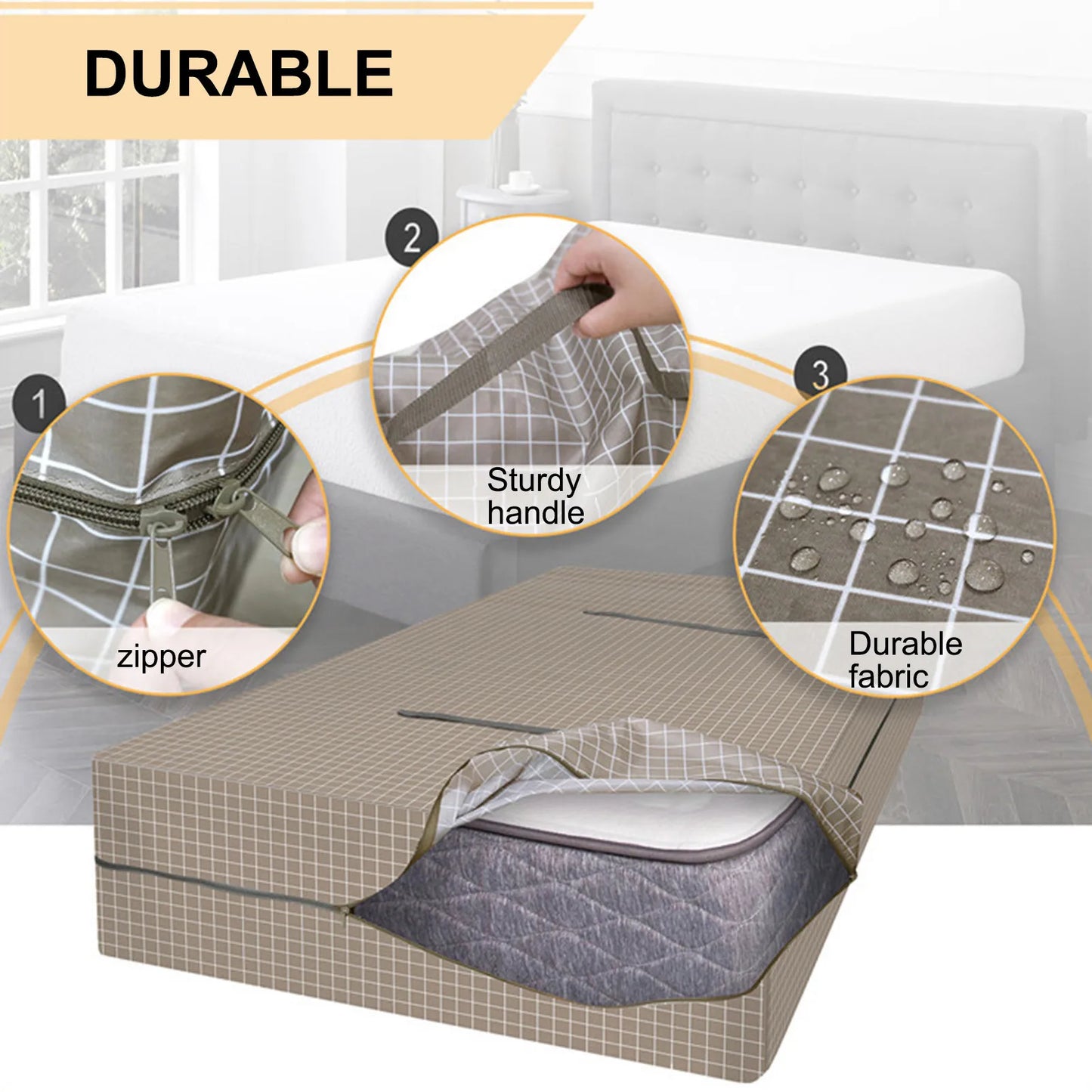 Mattress Protection Bag Reusable Washable Dust-proof Waterproof Anti-dirty Oxford Cloth Mattress Zippered Moving And Storage Bag