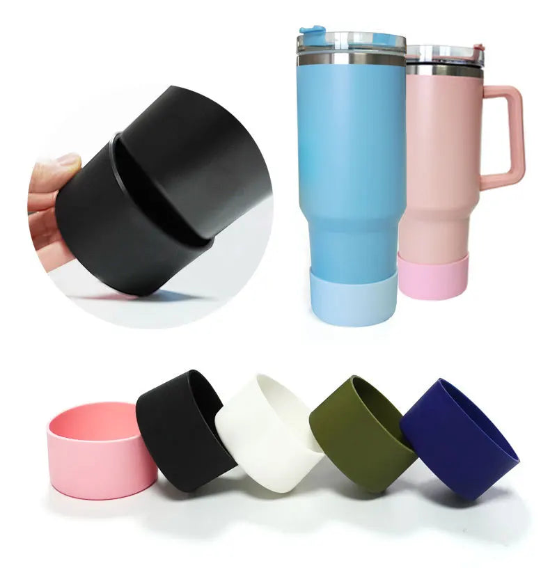 7.5cm Silicone Cup Boot for Stanley 40oz Adventure Coffee Tumbler Ice Flow Flip 30oz 20 oz Bottle Cover Bottom Sleeve Cover